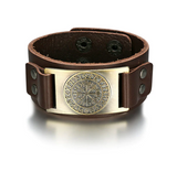 Beowulf Regalia Leather Viking Vegvisir Arm Cuff – Thoughtful Gifts — 3