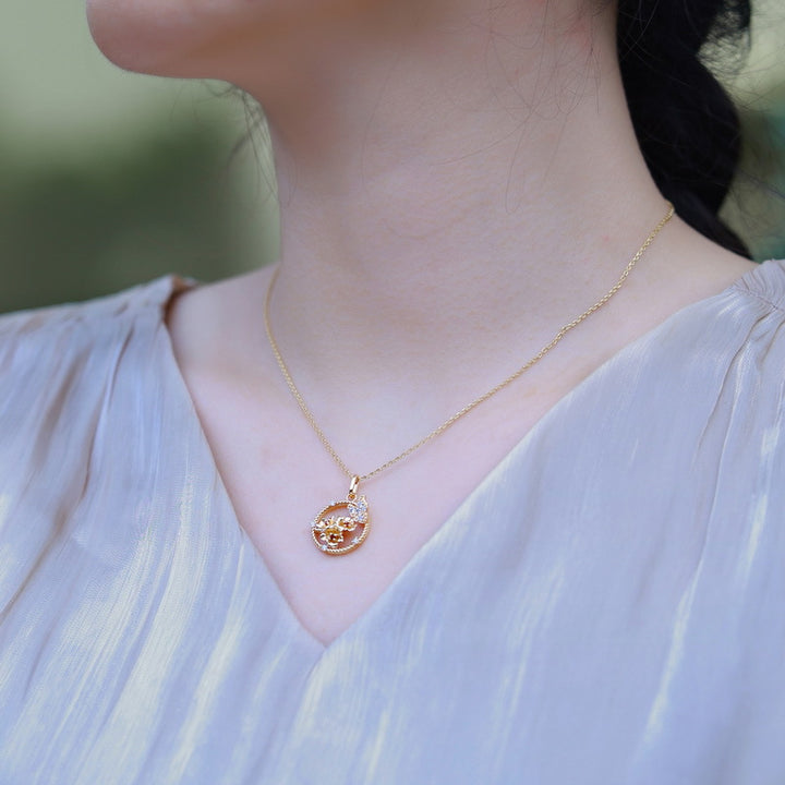 Love Of Butterfly S925 Silver Plating Gold Flower – Jewelry Gift Ideas — 1