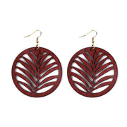 Simple Hollow Out Geometric Wooden Earrings – Gift Ideas — 3