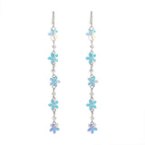 Colorful Small Flower Long Tassel Earrings – Surprise Gifts — 4
