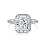 High Carbon Diamond Square Diamond S925 Ring – Gift Ideas — 18