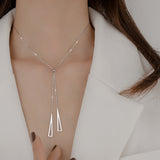 Sterling Silver Geometric Triangle Necklace – Jewelry Gift Ideas — 5