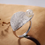 Pearl Inlaid Ring Korean Style Brushed Ring – Stylish Gifts — 5
