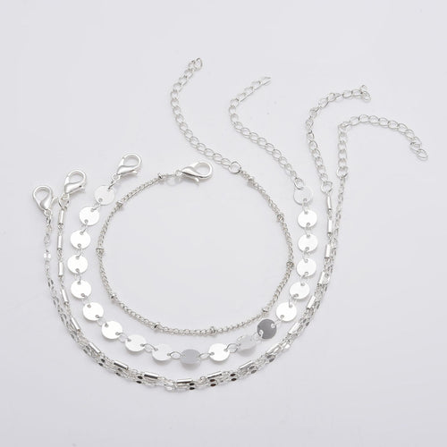 4-pack Set Bracelets Tube Chain Disc Lace – Jewelry Gift Ideas — 2