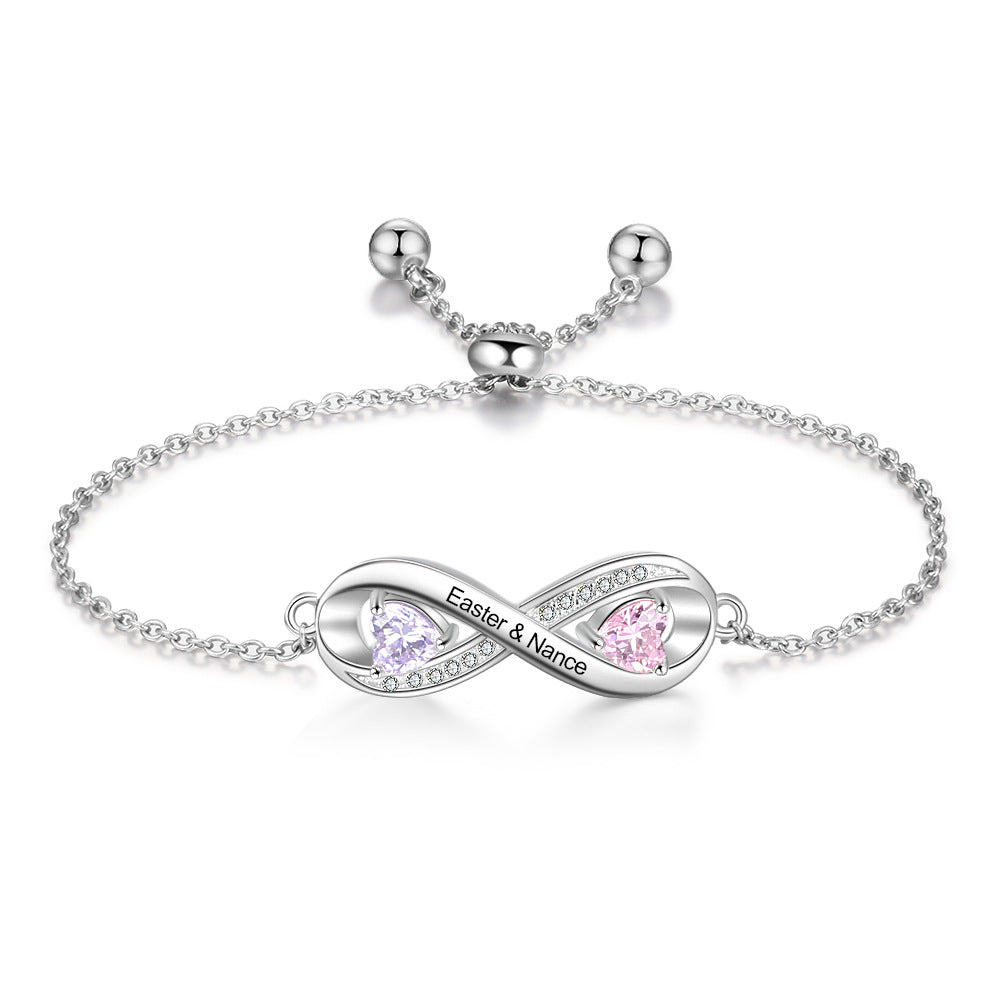 Personalized Carving Name Bracelet Birthstone – Jewelry Gift Ideas — 1