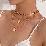 Geometric Round Beauty Head Pendant Necklace – Jewelry Gift Ideas — 2