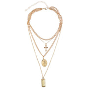 Cross multi-layer pendant necklace – Jewelry Gift Ideas — 1