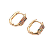Zircon Earrings Silver Needle U-shaped Geometric – Meaningful Gifts — 4