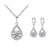 Water Drop Zircon Set Necklace Angel Tears Micro – Jewelry Gift Ideas — 1