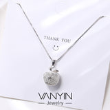 Sterling Silver Necklace Hand Frosted Personality – Jewelry Gift Ideas — 3