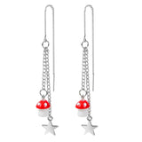 Long Resin Mushroom Star Earrings Geometric Chain – Jewelry Gift Ideas — 5