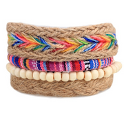 Leather Bracelet Men Multilayer Bead Bracelet – Jewelry Gift Ideas — 12