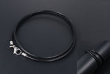 Black Woven Linen Wax Rope Necklace – Jewelry Gift Ideas — 4