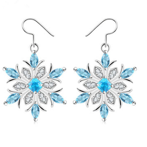 Crystal Snowflake Stud Earrings – Unique Gift Ideas — 1