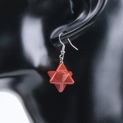 Natural Crystal Merkaba Star Carved Earrings – Stylish Gifts — 10