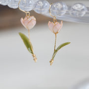 Handmade Tulip Vintage Flower Stud Earrings – Everyday Gifts — 10