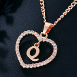 26 Letters Heart-shaped Zircon Pendant Necklace – Jewelry Gift Ideas — 5