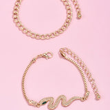 Snake-shaped Chain Bracelet Set 2-piece Set – Jewelry Gift Ideas — 5