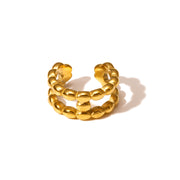 Women's Retro Minority Hammered Opening Couple Rings – Gifts for Her — 14