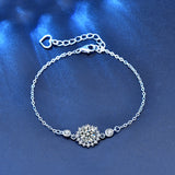 Women's Sterling Silver Sunflower Couple Bracelet – Jewelry Gift Ideas — 5