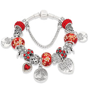 Painted leaf flower bracelet – Jewelry Gift Ideas — 6