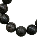 Black Purple Light Sandalwood Carving Bracelet – Jewelry Gift Ideas — 4