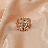 Retro Ethnic Style Round Hollow Diamond Ring – Stylish Gifts — 4