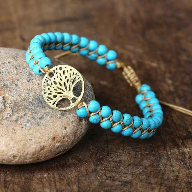 Fashion Braided Double Layer Turquoise Bracelet – Stylish Gifts — 1