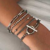 Retro Geometric Multilayer Combination Bracelet – Jewelry Gift Ideas — 3