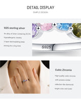 Women's S925 Sterling Silver Drop-shaped Color Zircon – Gifts for Her — 9