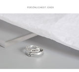 Fashionable English Letter Hollow Belief Ring – Special Occasion Gifts — 3