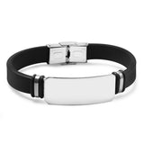 Custom engraving silicone bracelet personalized – Jewelry Gift Ideas — 6