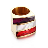 European and American Stainless Steel Gold Ring – Birthday Gifts — 1