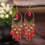 Antique Gold Plated Long Tassel Earrings For Women – Gifts for Her — 5