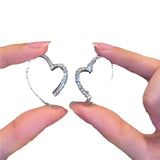 High-grade Heart-shaped Zircon Earrings Female – Gifts for Her — 2