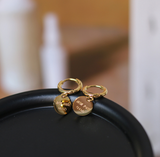 Women's metal disc earrings – Gifts for Her — 5