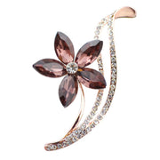 Five-leaf flower crystal brooch – Jewelry Gift Ideas — 4