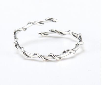 Sterling Silver Branch Twist Thin Ring – Gift Ideas — 1