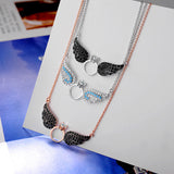 Angel Wings Diamond Crystal Necklace – Jewelry Gift Ideas — 1