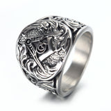 Men's Ring Vintage Masonic Titanium Steel Ring – Gifts for Him — 6