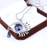 Eye crystal teardrop eyelash necklace – Jewelry Gift Ideas — 4