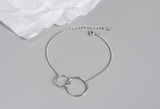 925 Sterling Silver Double Circle Round Bracelets – Birthday Gifts — 9