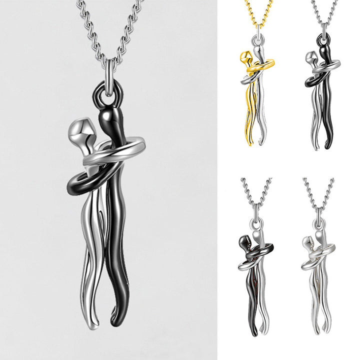 Love Hug Necklace Unisex Men Women Couple Jewelry – Gifts for Couples — 1
