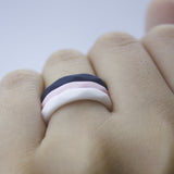 Geometric 3mm diamond pattern female tail ring – Gifts for Her — 2