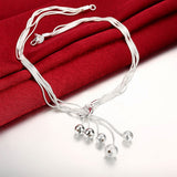 Snake bone 5 beads sand beads necklace – Jewelry Gift Ideas — 2