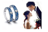 Diamond-encrusted Blue Ring With Adjustable Opening – Stylish Gifts — 3