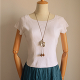 Sandalwood fringed long necklace – Jewelry Gift Ideas — 2