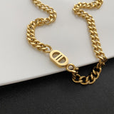 Colorless Cuban Chain Women's Necklace – Jewelry Gift Ideas — 4