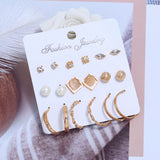 Diamond Opal Wrench Flower Pearl Stud Earrings – Stylish Gifts — 4