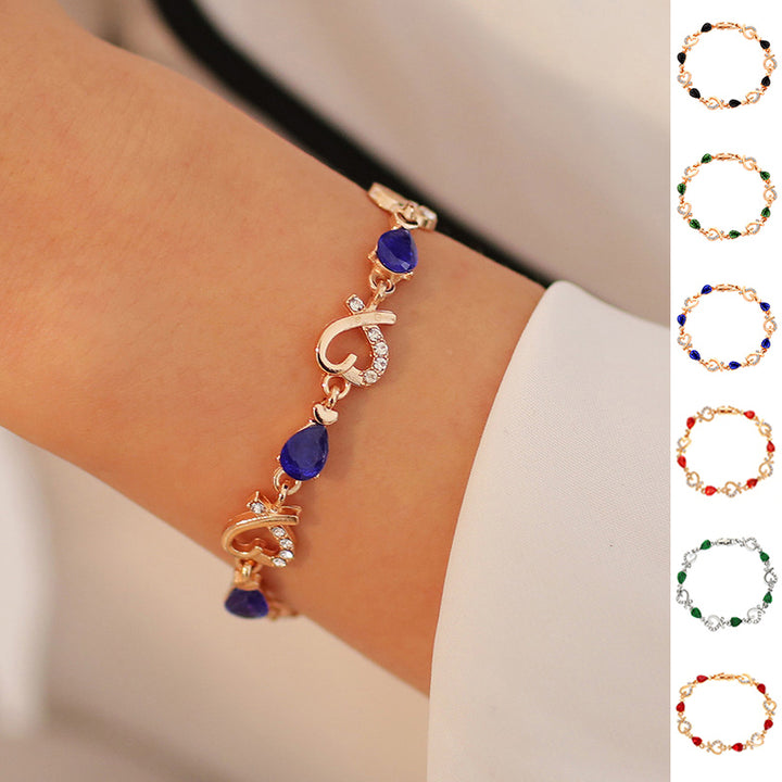 Hollow Love Bracelet With Rhinestones Fashion – Jewelry Gift Ideas — 1
